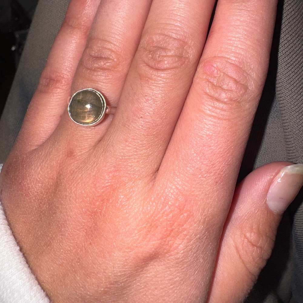 Sterling Silver Plated Labradorite Ring - image 4